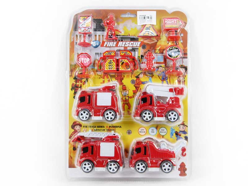 Friction Fire Engine Set W/L_M toys