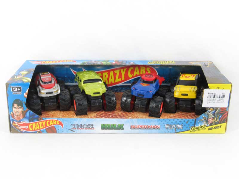Die Cast Cross-country Car Friction(2in1)) toys