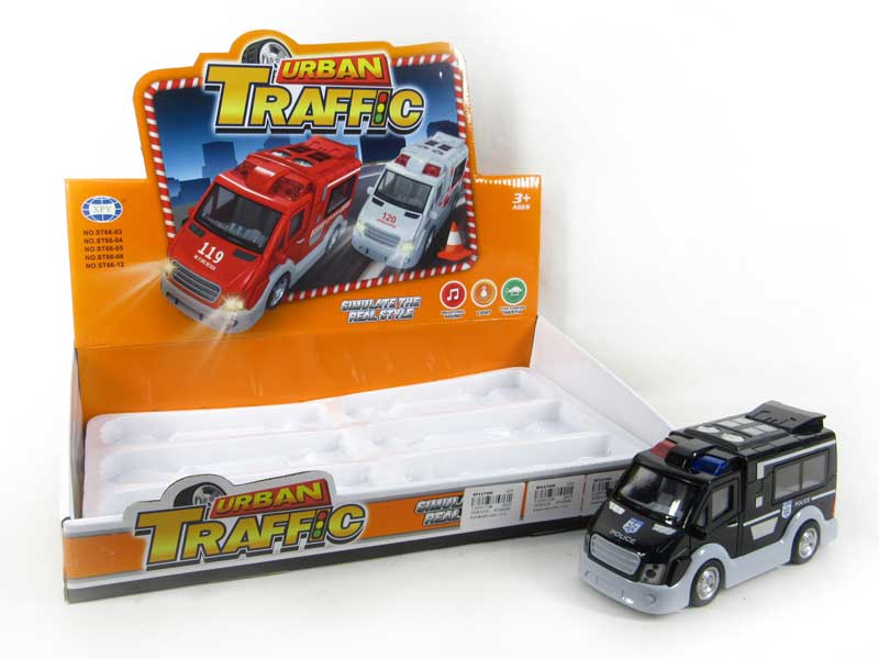 Friction Police Car W/L_M(6in1) toys