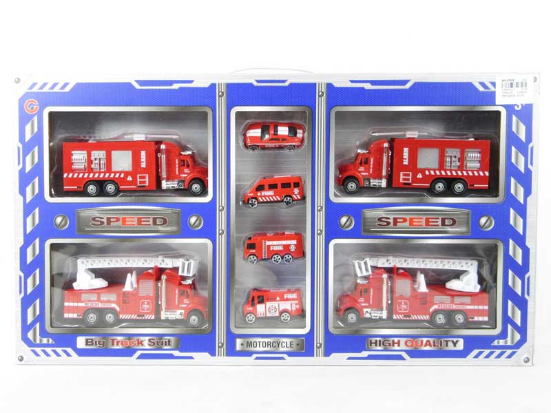Friction Fire Engine Set(4in1) toys