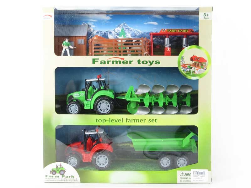 Friction Farmer Truck Set(2C) toys
