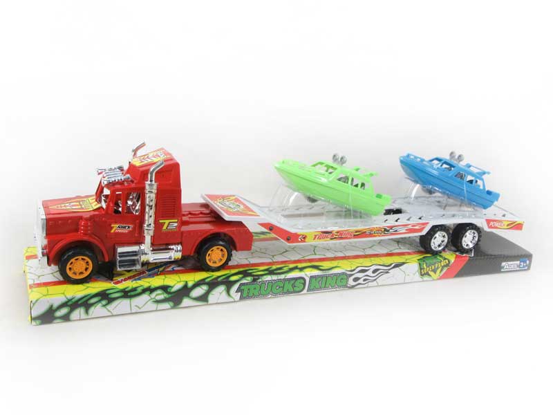 Friction Truck Tow Free Wheel Boat(3C) toys