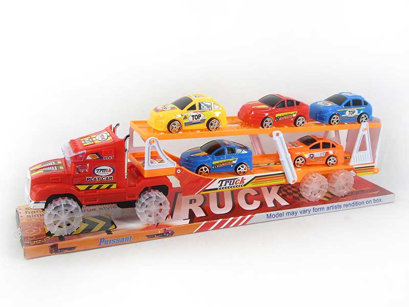Friction Truck Tow Racing Car W/L_M toys
