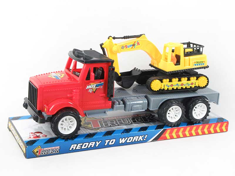 Friction Truck Tow Vehicle Excavator(2C) toys