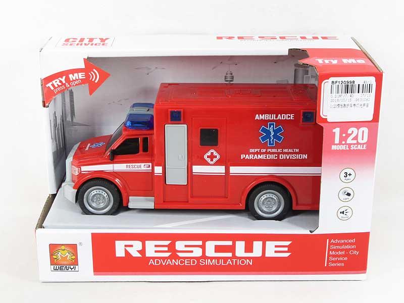 1:20 Friction Ambulance W/L_S toys