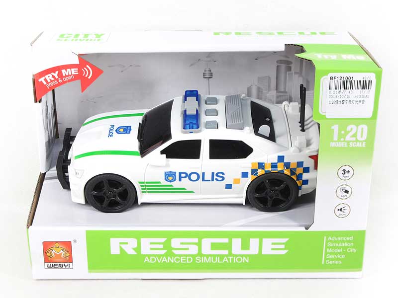 1:20 Friction Police Car W/L_S toys