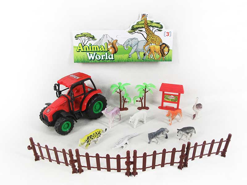 Friction Farmer Tractor Set(2C) toys
