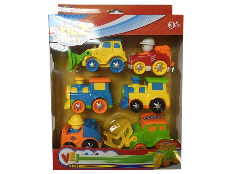 Friction Car & Train(6PCS) toys