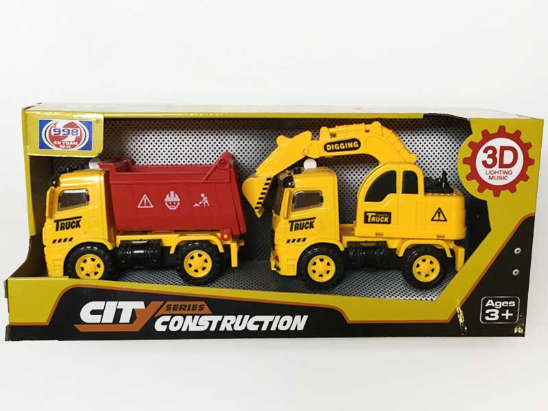 Friction Construction Truck W/L_M(2PCS) toys
