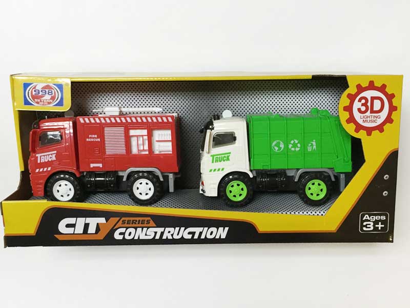 Friction Fire Engine & Car W/L_M(2PCS) toys