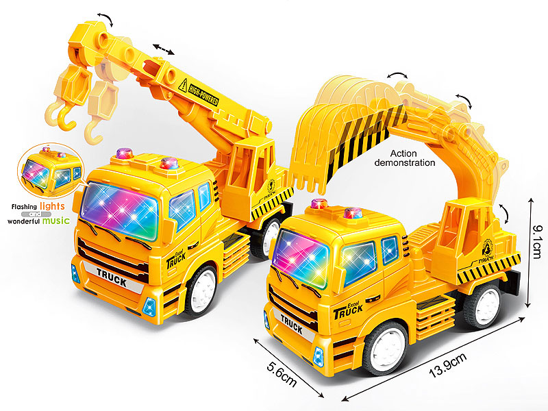 Friction Construction Truck W/L(2S) toys