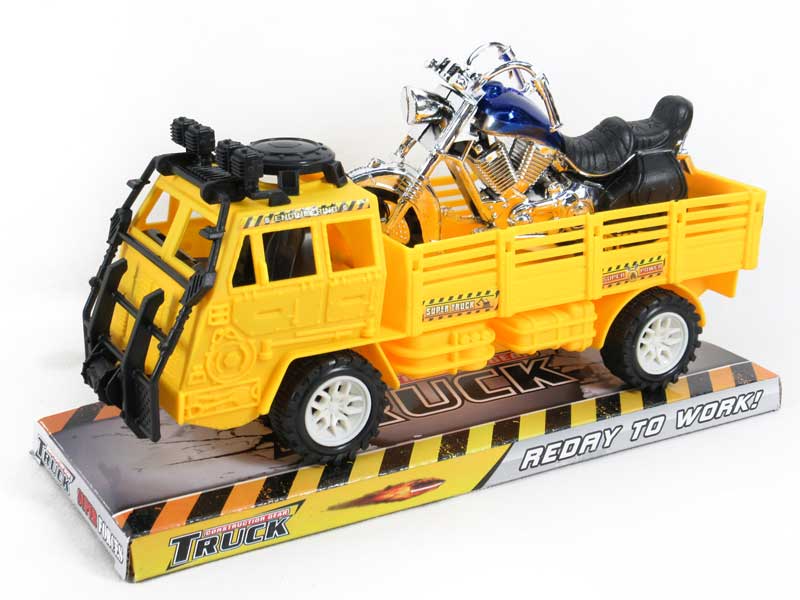 Friction Construction Truck Tow Free Wheel Motorcycle toys