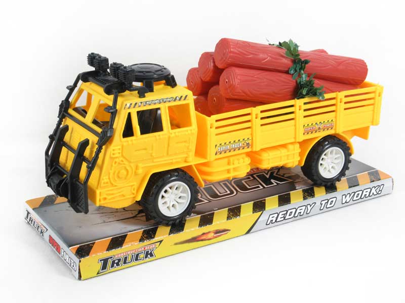 Friction Construction Truck Tow Wood strip toys