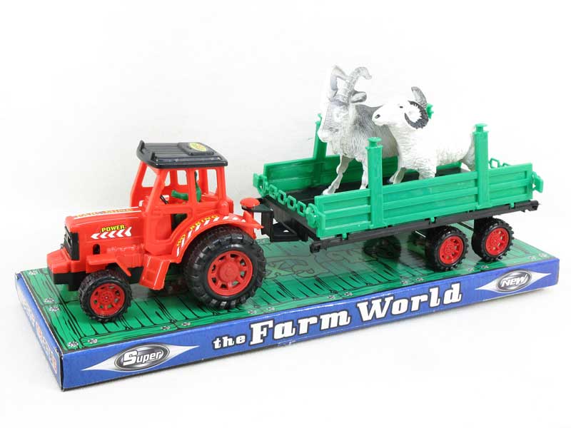 Friction Farmer Truck Tow Sheep toys