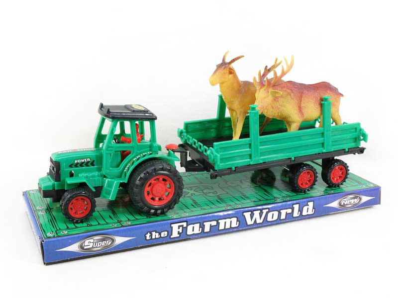 Friction Farmer Truck Tow Antelope toys