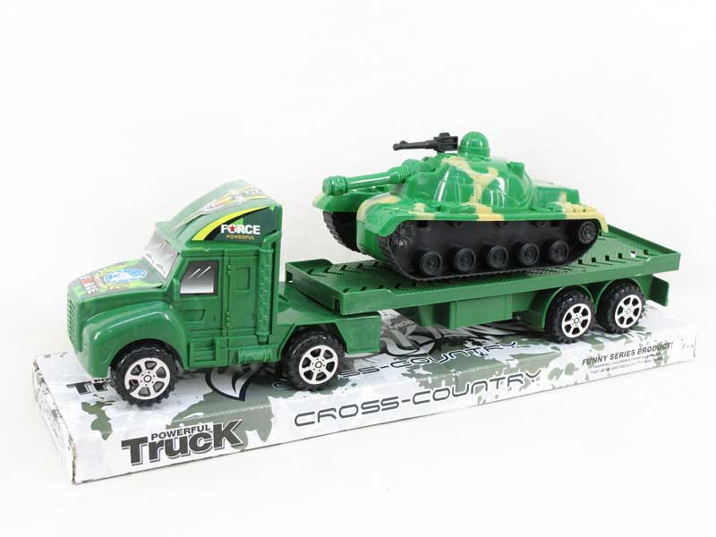Friction Truck Tow Free Wheel Tank toys