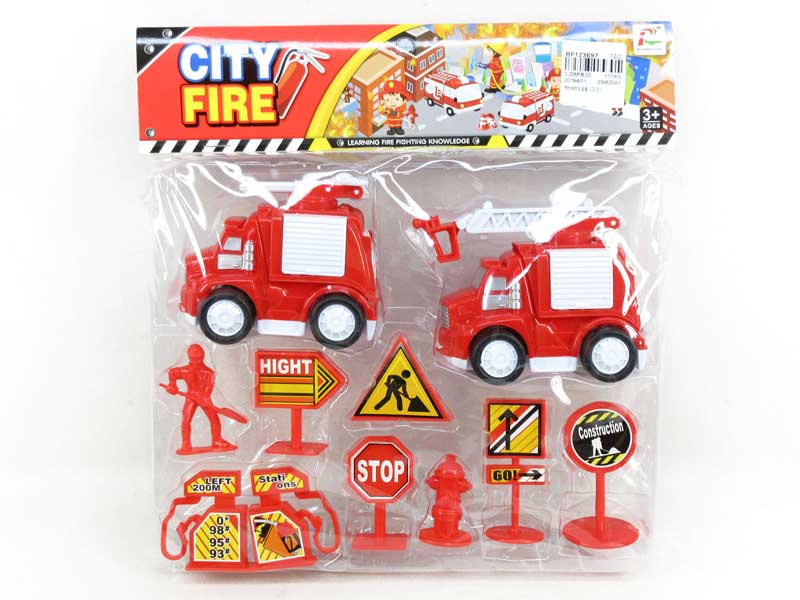 Friction Fire Engine Set(2in1) toys