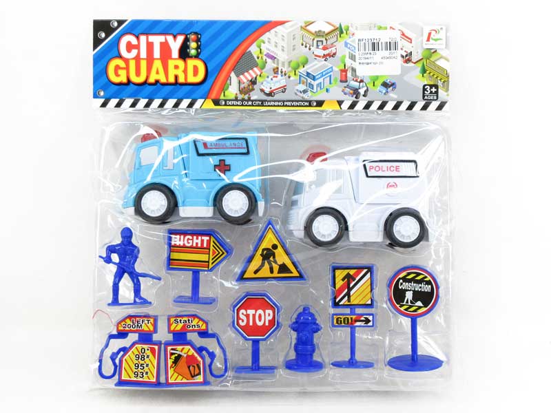 Friction Ambulance Set W/L_M(2in1) toys