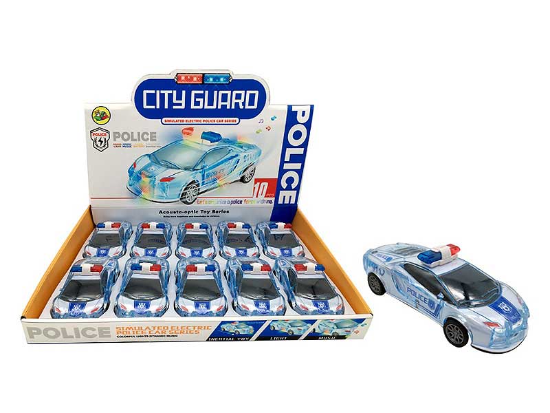 Friction Police Car W/L_S(10in1) toys