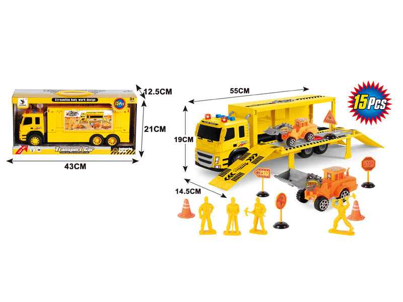 Friction Container Truck Set W/L_IC toys