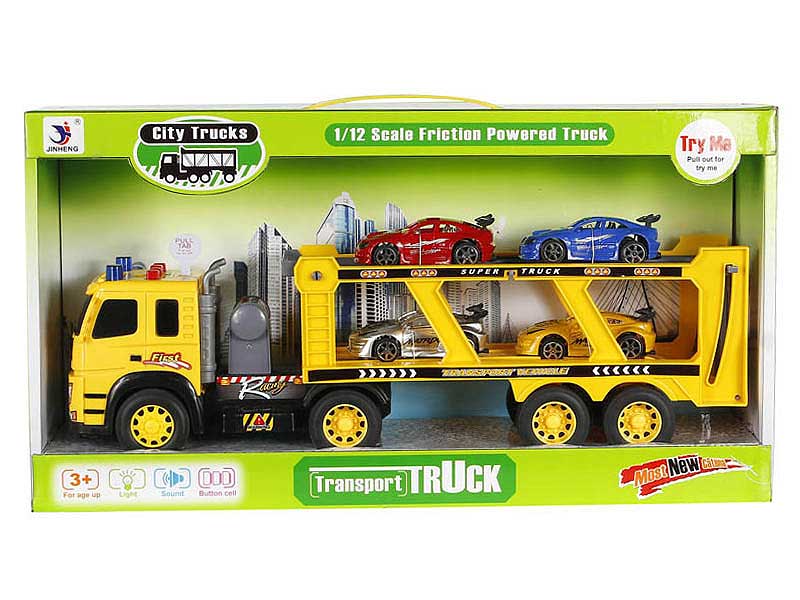 Friction Truck Tow Racing Car W/L_IC toys