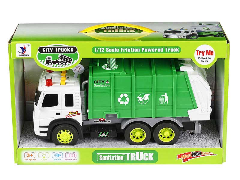 Friction Sanitation Truck Set W/L_IC toys