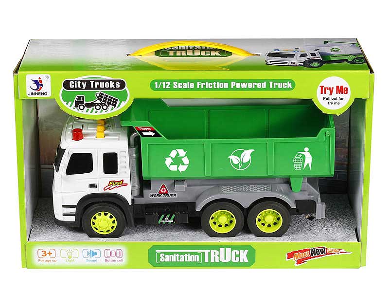 Friction Sanitation Truck W/L_IC toys