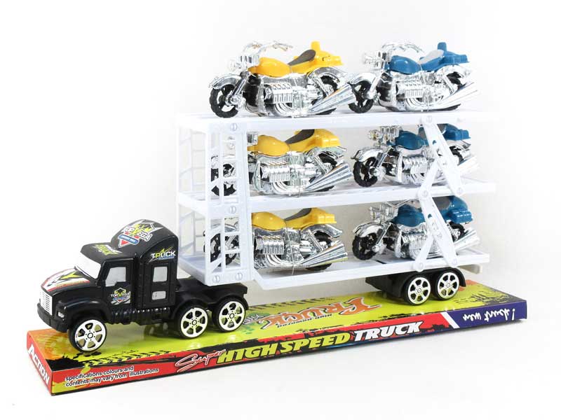 Friction Truck Tow Free Wheel Motorcycle toys