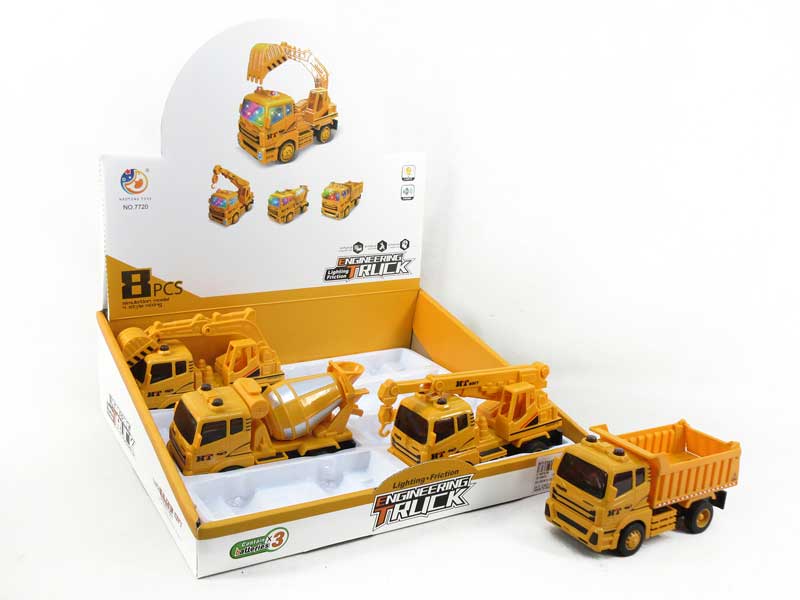 Friction Construction Truck W/L(8in1) toys