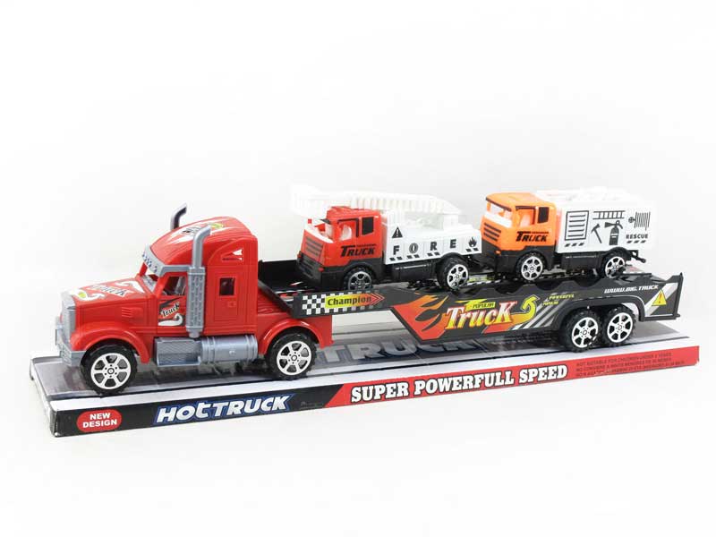 Friction Truck Tow Free Wheel Fire Engine(3C) toys