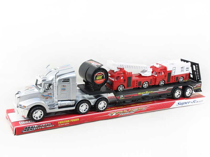 Friction Truck Tow Free Wheel Fire Engine(4C) toys
