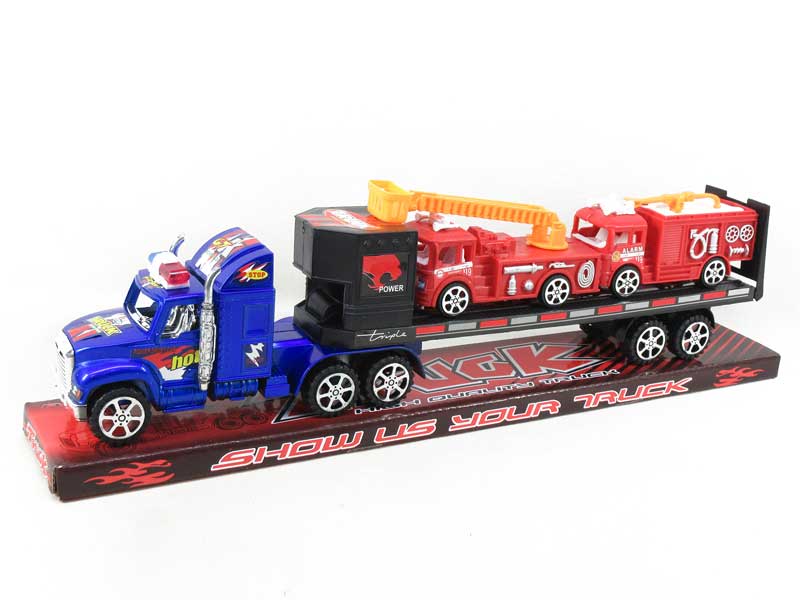 Friction Truck Tow Free Wheel Fire Engine(4C) toys