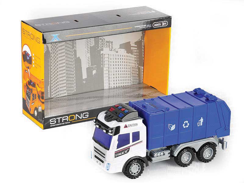 Friction Sanitation Truck W/M toys