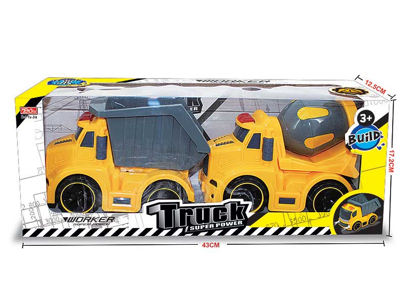 Friction Construction Truck W/L(2in1) toys