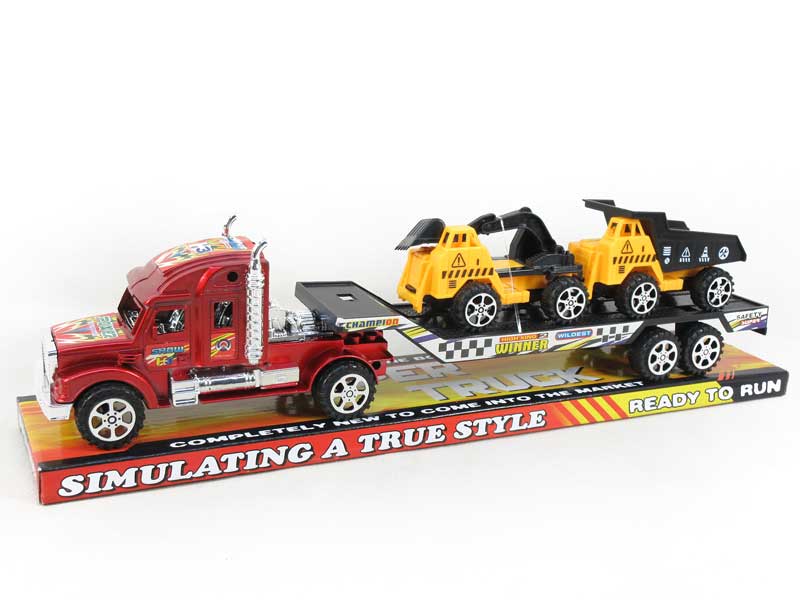 Friction Truck Tow Free Wheel Construction Truck(3C) toys