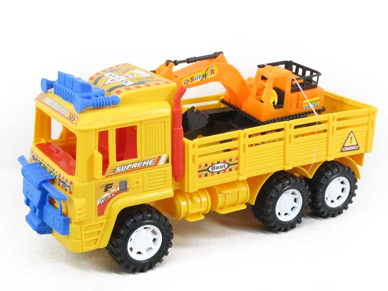 Friction Truck Tow Excavator toys
