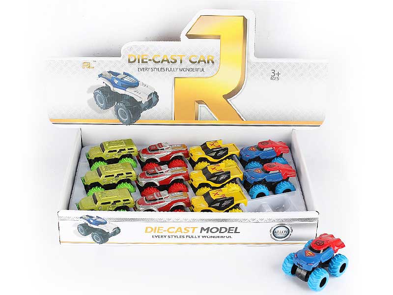 Die Cast Cross-country Car Friction(12in1) toys
