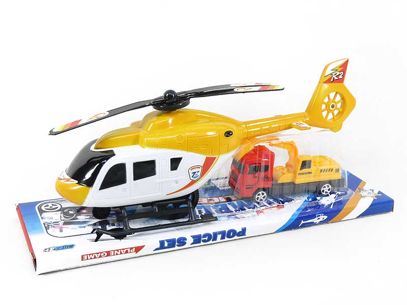 Fricton Helcopter & Free Wheel Construction Truck toys