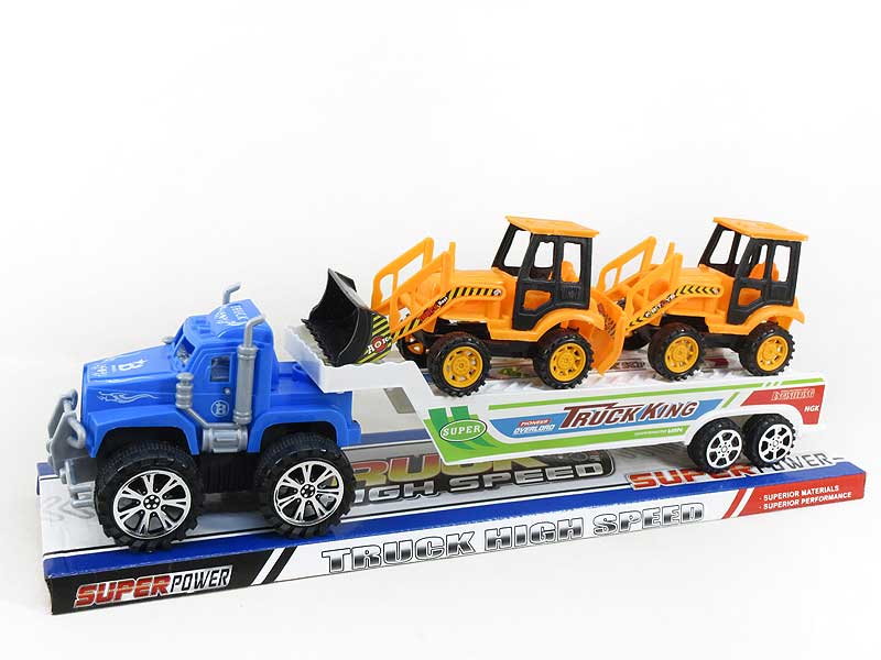Friction Tow Free Wheel Construction Truck(3C) toys