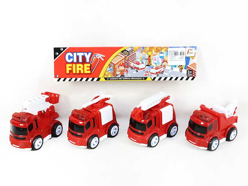 Die Cast Fire Engine Friction W/L_M(4in1) toys