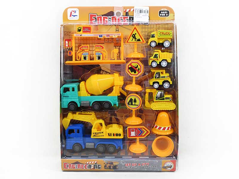 Friction Construction Truck & Pull Back Car toys