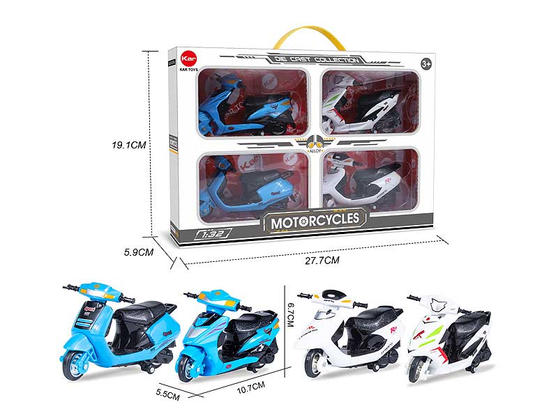Die Cast Motorcycle Friction(4in1) toys