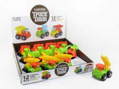 Friction Cartoon Construction Truck(12in1) toys
