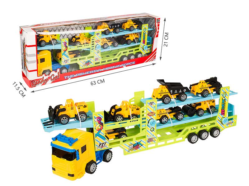 Friction Truck Tow Construction Truck(2C) toys