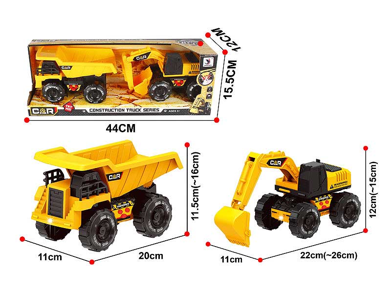 Friction Construction Truck W/L_IC(2in1) toys