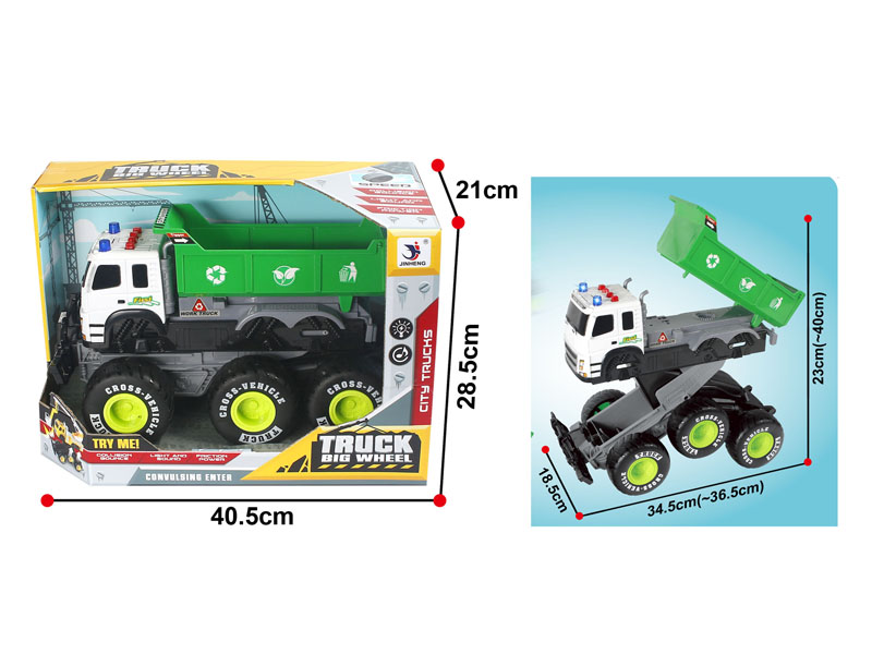Frction Transforms Sanitation Truck W/L_IC toys