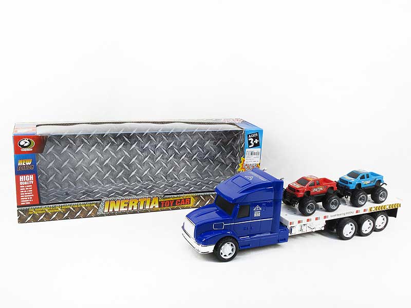 Friction Truck, toy trailer, trailer with pick-up toys