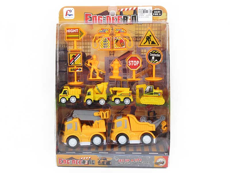 Friction Construction Truck & Pull Back Construction Truck Set toys
