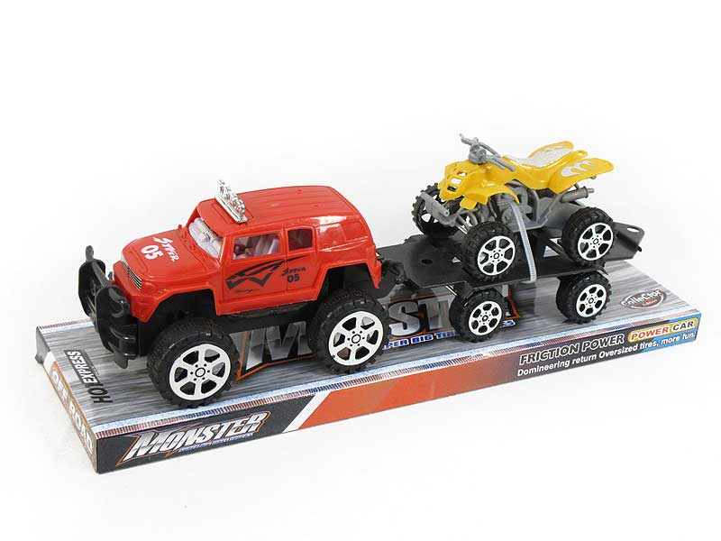 Friction Truck Tow Free Wheel Motorcycle(4S4C) toys