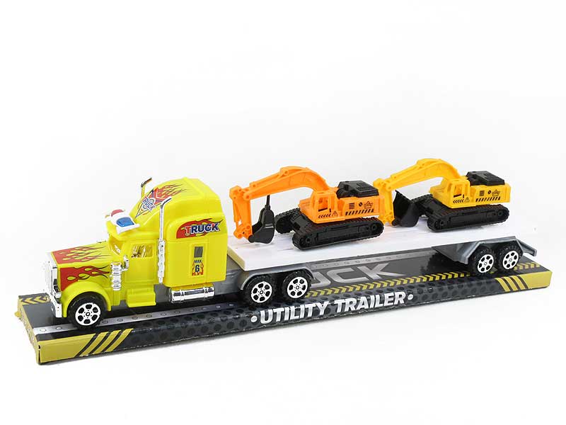 Friction Tow Free Wheel Construction Truck(2C) toys